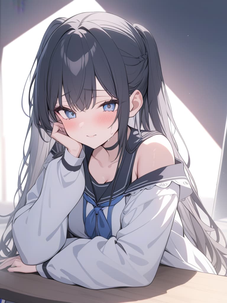  Crying black haired girl, masterpiece, best quality,8k,ultra detailed,high resolution,an extremely delicate and beautiful,hyper detail