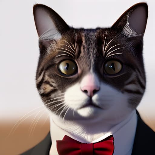 redshift style A cat wearing a formal