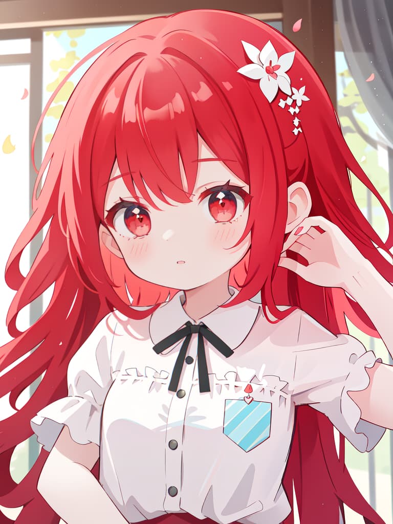  A cute girl with red hair, masterpiece, best quality,8k,ultra detailed,high resolution,an extremely delicate and beautiful,hyper detail