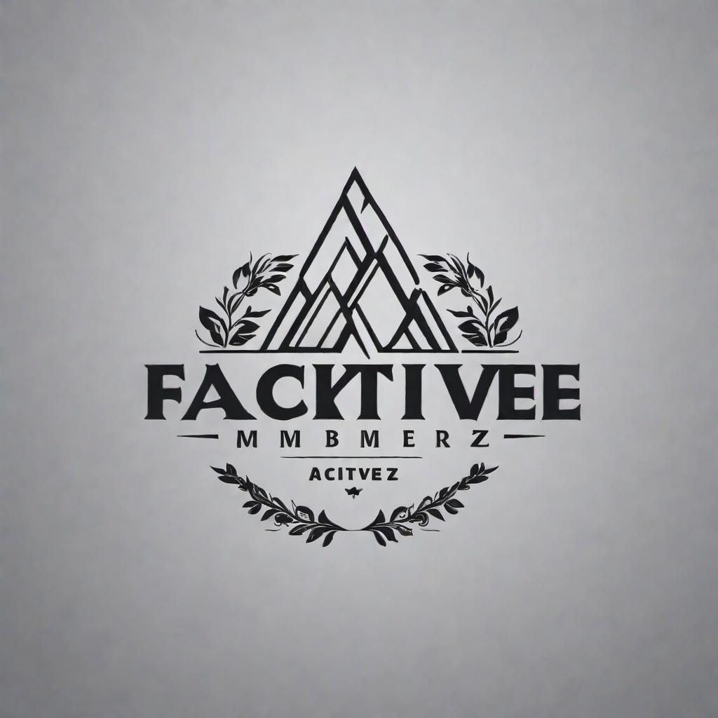  A stylish and modern logo for a clothing line called 'Acktive Memberz'. The logo should have a dynamic and energetic feel, with bold fonts and possibly some graphical elements that represent activity and membership. The color scheme should be eye-catching and suitable for a fashion brand. hyperrealistic, full body, detailed clothing, highly detailed, cinematic lighting, stunningly beautiful, intricate, sharp focus, f/1. 8, 85mm, (centered image composition), (professionally color graded), ((bright soft diffused light)), volumetric fog, trending on instagram, trending on tumblr, HDR 4K, 8K