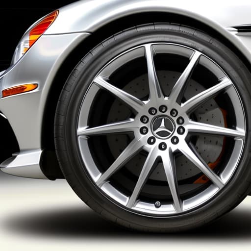  Silver 2007 Mercedes sl550 black rims