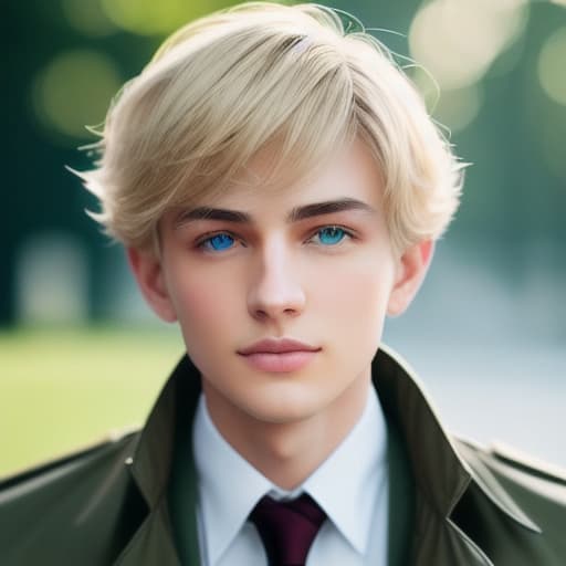  blonde boy with green brown eyes with golden ratio and facial harmony that the boy looks delicate hyperrealistic, full body, detailed clothing, highly detailed, cinematic lighting, stunningly beautiful, intricate, sharp focus, f/1. 8, 85mm, (centered image composition), (professionally color graded), ((bright soft diffused light)), volumetric fog, trending on instagram, trending on tumblr, HDR 4K, 8K