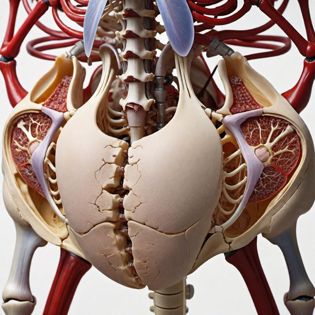  Detailed anatomical diagram of the hip bone, clearly labeling the obturator foramen. Make sure the other parts of the hip bone, such as the pubis, ischium, and ilium, are also labeled for better understanding. hyperrealistic, full body, detailed clothing, highly detailed, cinematic lighting, stunningly beautiful, intricate, sharp focus, f/1. 8, 85mm, (centered image composition), (professionally color graded), ((bright soft diffused light)), volumetric fog, trending on instagram, trending on tumblr, HDR 4K, 8K