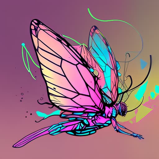 nvinkpunk Butterfly wings swirling flower