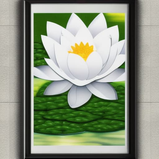  Image of 1 white transparency lotus flower in heaven with serenity tone and holy spirituality mood