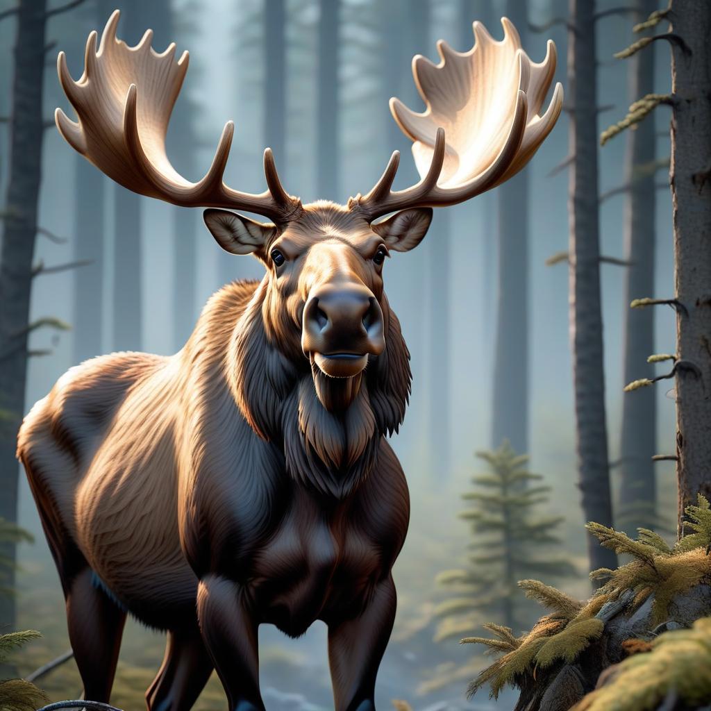  concept art Sticker. Moose . digital artwork, illustrative, painterly, matte painting, highly detailed, STICKER hyperrealistic, full body, detailed clothing, highly detailed, cinematic lighting, stunningly beautiful, intricate, sharp focus, f/1. 8, 85mm, (centered image composition), (professionally color graded), ((bright soft diffused light)), volumetric fog, trending on instagram, trending on tumblr, HDR 4K, 8K