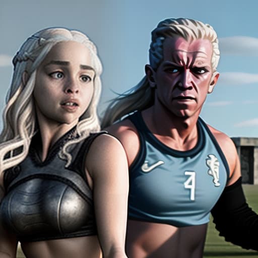  DAENERYS TARGARYEN PLAYING SOCCER WITH TERMINATOR