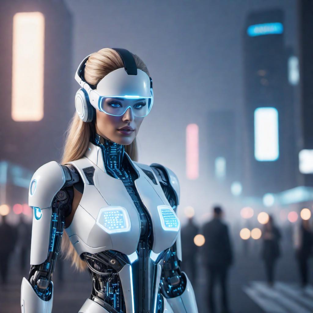  An abstract representation of an AI assistant providing assistance through text communication. The image should include elements symbolizing technology, communication, and assistance. hyperrealistic, full body, detailed clothing, highly detailed, cinematic lighting, stunningly beautiful, intricate, sharp focus, f/1. 8, 85mm, (centered image composition), (professionally color graded), ((bright soft diffused light)), volumetric fog, trending on instagram, trending on tumblr, HDR 4K, 8K