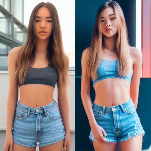  High resolution, ultra realistic rendering Charly Jordan and Jennie Kim lovers, woman love woman realistic face, perfect body full body