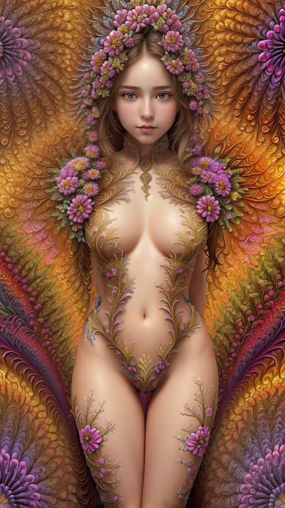  1girl,(masterpiece, top quality, best quality, official art, beautiful and aesthetic:1.2),(1girl),extreme detailed,flowers,(fractal art:1.3),colorful,highest detailed,