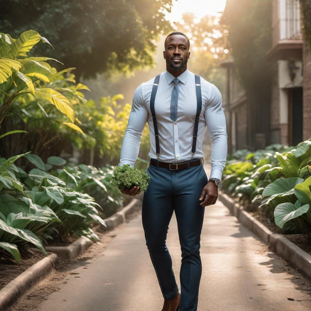  An inspiring and motivational social media post featuring a fair-skinned African-American individual named Steve Ford. The theme is 'Transform $3K into Six Figures: Unlock Your Financial Independence'. The imagery should evoke a sense of freedom, empowerment, and financial success. Include elements like a bright, hopeful sunrise, symbols of financial growth such as a growing plant or graph, and a book symbolizing the upcoming e-book release. Text should include: 'Transform $3K into Six Figures: Unlock Your Financial Independence', 'Stay tuned—this transformative e-book is just around the corner!', and 'Drop a 💯 in the comments if you're pumped to get started!'. Ensure it’s visually engaging and captures attention quickly. hyperrealistic, full body, detailed clothing, highly detailed, cinematic lighting, stunningly beautiful, intricate, sharp focus, f/1. 8, 85mm, (centered image composition), (professionally color graded), ((bright soft diffused light)), volumetric fog, trending on instagram, trending on tumblr, HDR 4K, 8K