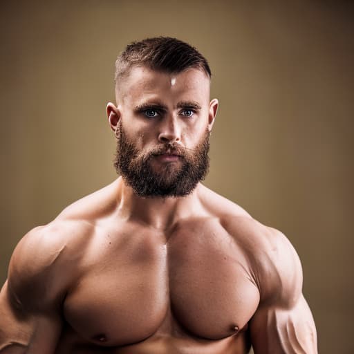 portrait+ style Russian queer fitness model brunette hunk dilf dude face