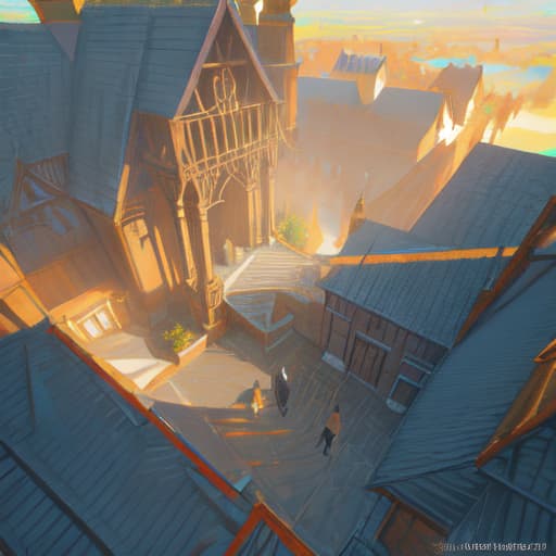  Houses from above and the sun is shining hyperrealistic, full body, detailed clothing, highly detailed, cinematic lighting, stunningly beautiful, intricate, sharp focus, f/1. 8, 85mm, (centered image composition), (professionally color graded), ((bright soft diffused light)), volumetric fog, trending on instagram, trending on tumblr, HDR 4K, 8K