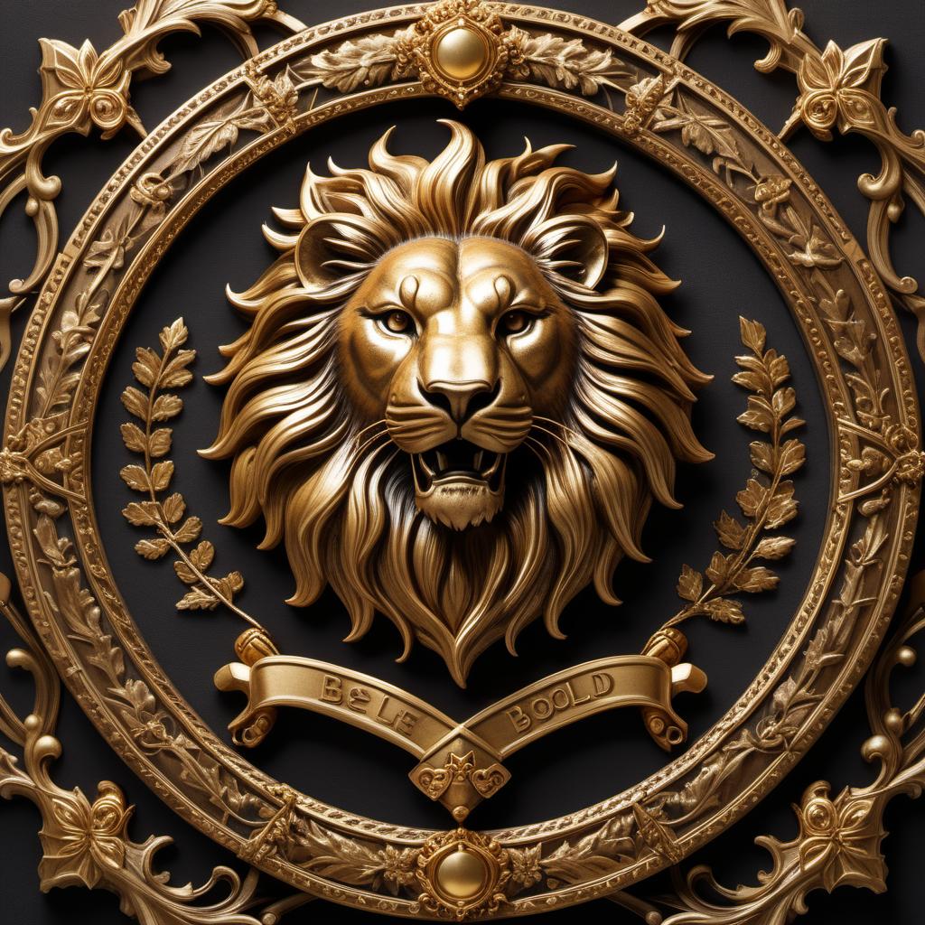  A family crest for the name 'Chambers' with a rich and intricate design. The crest should feature traditional heraldic elements such as a shield, a helmet, and a banner. The shield could be divided into quadrants featuring symbols that represent strength, honor, and heritage. Elements such as a lion, an oak tree, and a castle could be included. The colors should be bold and traditional, with gold accents to signify prestige and legacy. The design should feel historic and dignified, while also being visually striking. hyperrealistic, full body, detailed clothing, highly detailed, cinematic lighting, stunningly beautiful, intricate, sharp focus, f/1. 8, 85mm, (centered image composition), (professionally color graded), ((bright soft diffused light)), volumetric fog, trending on instagram, trending on tumblr, HDR 4K, 8K