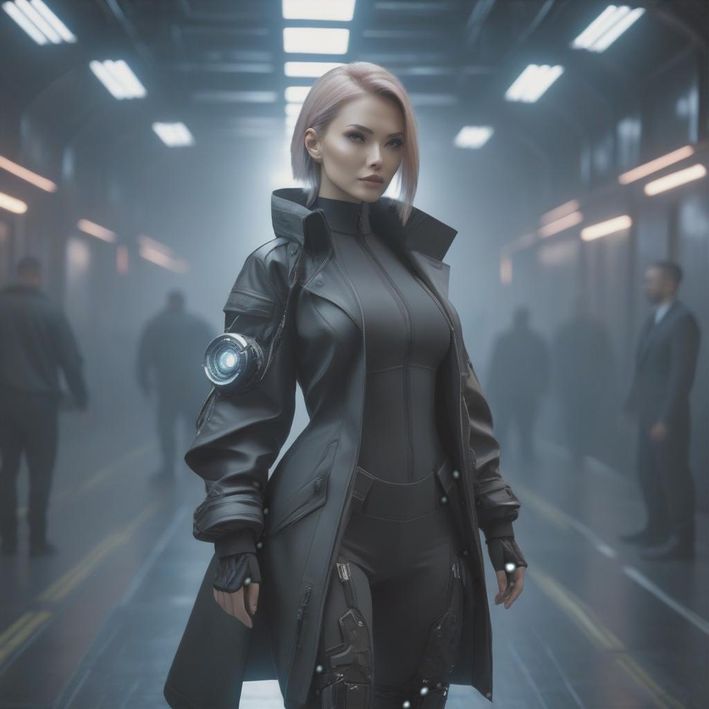  techwear fashion background for the office of a scientist inventing a time machine in the style of lightening . futuristic, cyberpunk, urban, tactical, sleek, dark, highly detailed hyperrealistic, full body, detailed clothing, highly detailed, cinematic lighting, stunningly beautiful, intricate, sharp focus, f/1. 8, 85mm, (centered image composition), (professionally color graded), ((bright soft diffused light)), volumetric fog, trending on instagram, trending on tumblr, HDR 4K, 8K