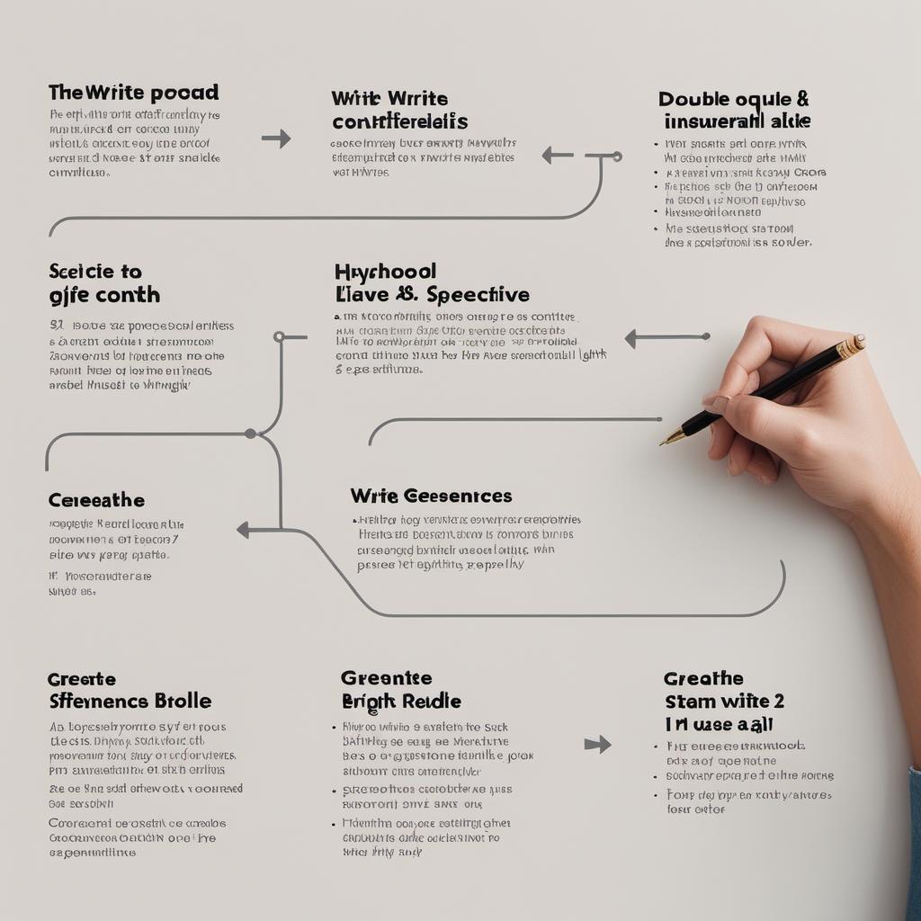  A clean and visually appealing infographic on How to Write Effective AI Prompts, with the following elements: 1. Action Word: Start prompts with verbs like “Create,” “Write,” “Generate.” 2. Provide Context: Give clear background or context. 3. Use Role Play: Ask the AI to assume a specific role. 4. Use References: Mention a desired writing style. 5. Emphasize with Quotes: Use double quotes to emphasize terms. 6. Be Specific: Provide specific details. 7. Give Examples: Provide an example if needed. 8. Specify the Response Length: Mention preference for length. 9. Handhold the AI: Be clear and specify conditions or preferences. 10. Refine Prompts: Refine or ask follow-up questions for better answers. 11. Specify the Tone: Indicat hyperrealistic, full body, detailed clothing, highly detailed, cinematic lighting, stunningly beautiful, intricate, sharp focus, f/1. 8, 85mm, (centered image composition), (professionally color graded), ((bright soft diffused light)), volumetric fog, trending on instagram, trending on tumblr, HDR 4K, 8K