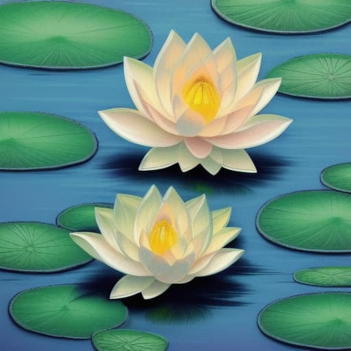  Image of 1 white lotus flower in heaven with serenity tone and holy spirituality mood create overall image in very lovely pastel palette