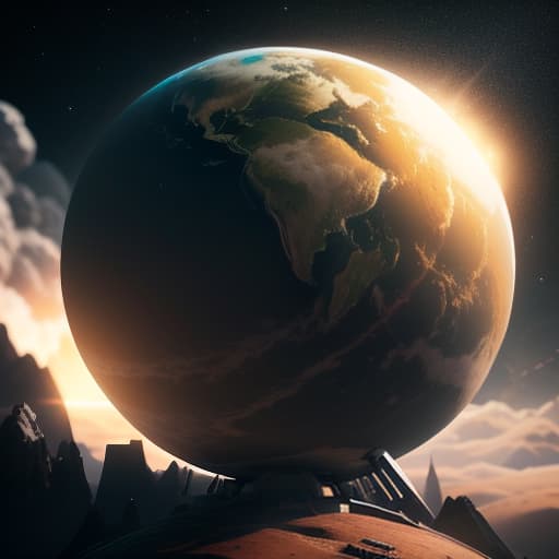  planet in outer space hyperrealistic, full body, detailed clothing, highly detailed, cinematic lighting, stunningly beautiful, intricate, sharp focus, f/1. 8, 85mm, (centered image composition), (professionally color graded), ((bright soft diffused light)), volumetric fog, trending on instagram, trending on tumblr, HDR 4K, 8K