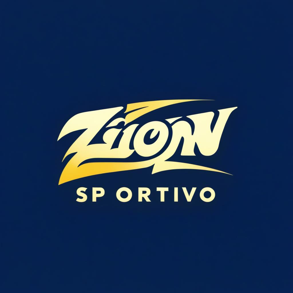  Logo, スポーツファッションブランドのロゴ「ZION SPORTIVO」　金色、黒、白