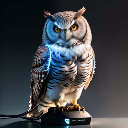  an owl in front of which there is a keyboard and a gaming mouse, (logo:1.3), vector graphics, brand, design, inspired, (straight:1.3), (symmetrical:0.4) hyperrealistic, full body, detailed clothing, highly detailed, cinematic lighting, stunningly beautiful, intricate, sharp focus, f/1. 8, 85mm, (centered image composition), (professionally color graded), ((bright soft diffused light)), volumetric fog, trending on instagram, trending on tumblr, HDR 4K, 8K