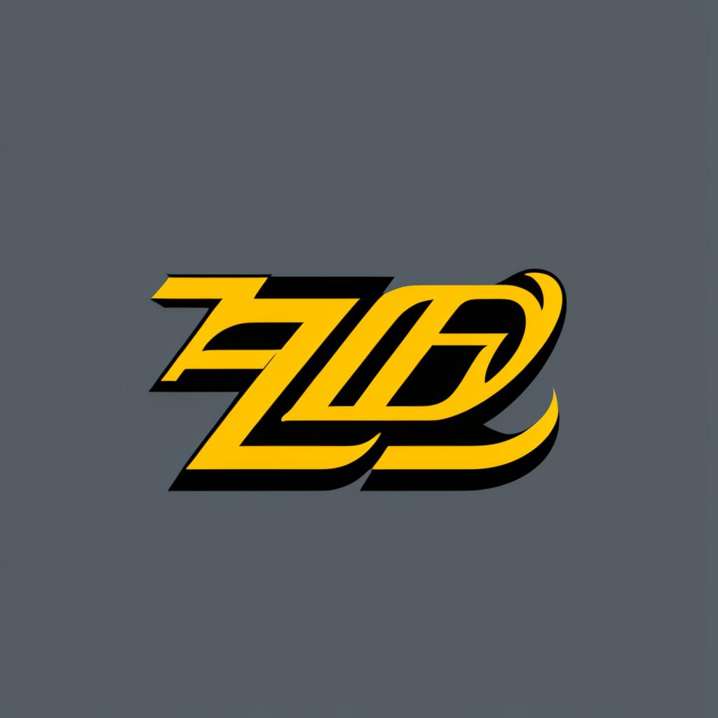  Logo, 宇宙のロゴ「ZS」　金色、黒、白