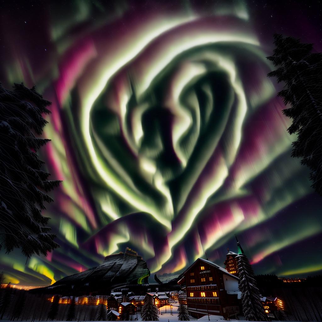  Aurora in switzerland, best quality, masterpiece