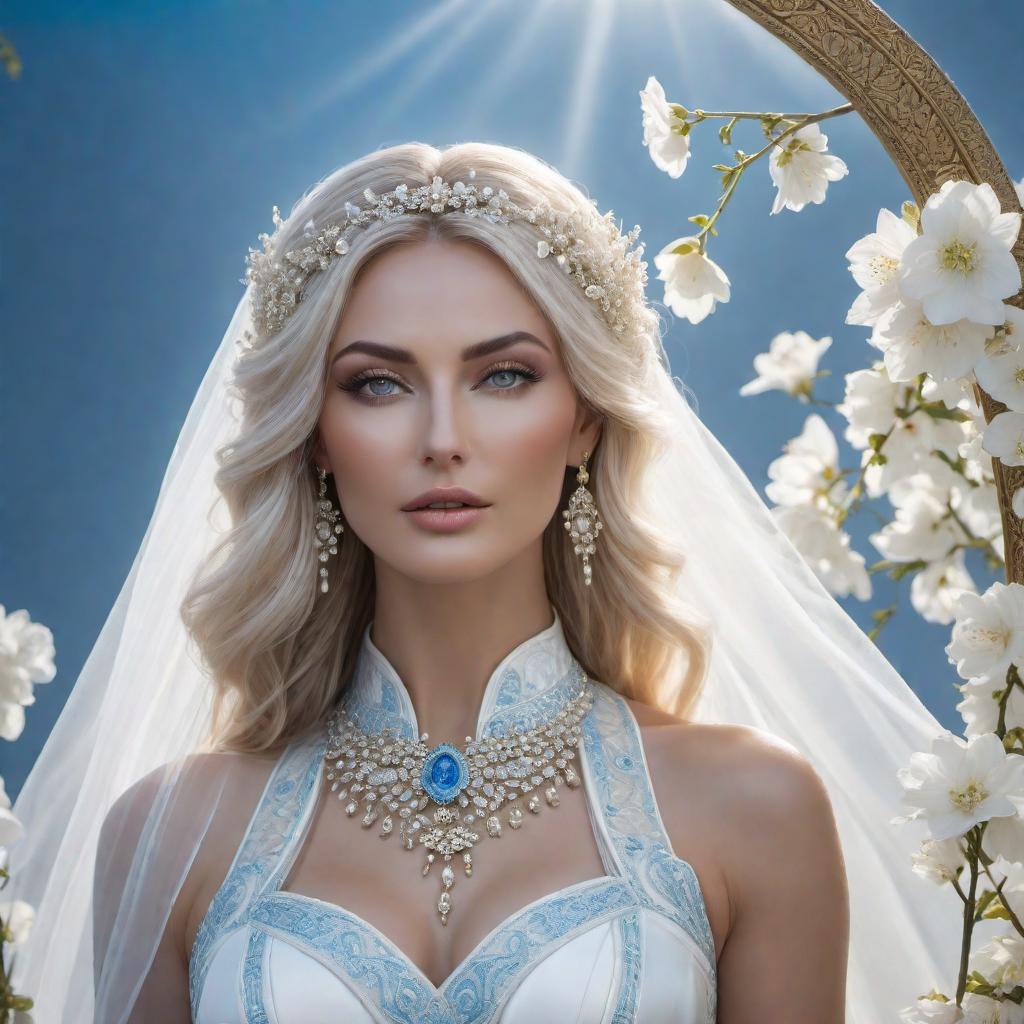  An artistic and symbolic depiction of a divine or spiritual presence. The image should avoid specific religious representations but convey a sense of peace, light, and benevolence. Imagine a glowing, ethereal light surrounded by soft, serene colors like blue and white, emanating a sense of calm and serenity. hyperrealistic, full body, detailed clothing, highly detailed, cinematic lighting, stunningly beautiful, intricate, sharp focus, f/1. 8, 85mm, (centered image composition), (professionally color graded), ((bright soft diffused light)), volumetric fog, trending on instagram, trending on tumblr, HDR 4K, 8K