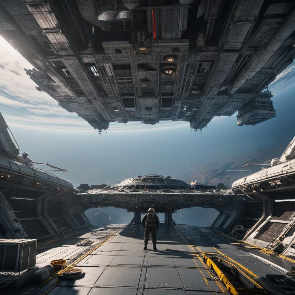  Create a gripping scene of an apocalyptic space station on the brink of collapse, with damaged structures, floating debris, and a sense of impending doom, hyperrealistic, full body, detailed clothing, highly detailed, cinematic lighting, stunningly beautiful, intricate, sharp focus, f/1. 8, 85mm, (centered image composition), (professionally color graded), ((bright soft diffused light)), volumetric fog, trending on instagram, trending on tumblr, HDR 4K, 8K