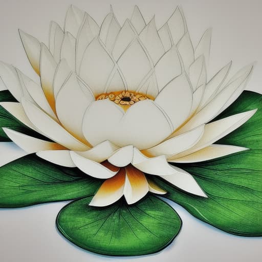  Image of 1 white transparency lotus flower in heaven with serenity tone and holy spirituality mood