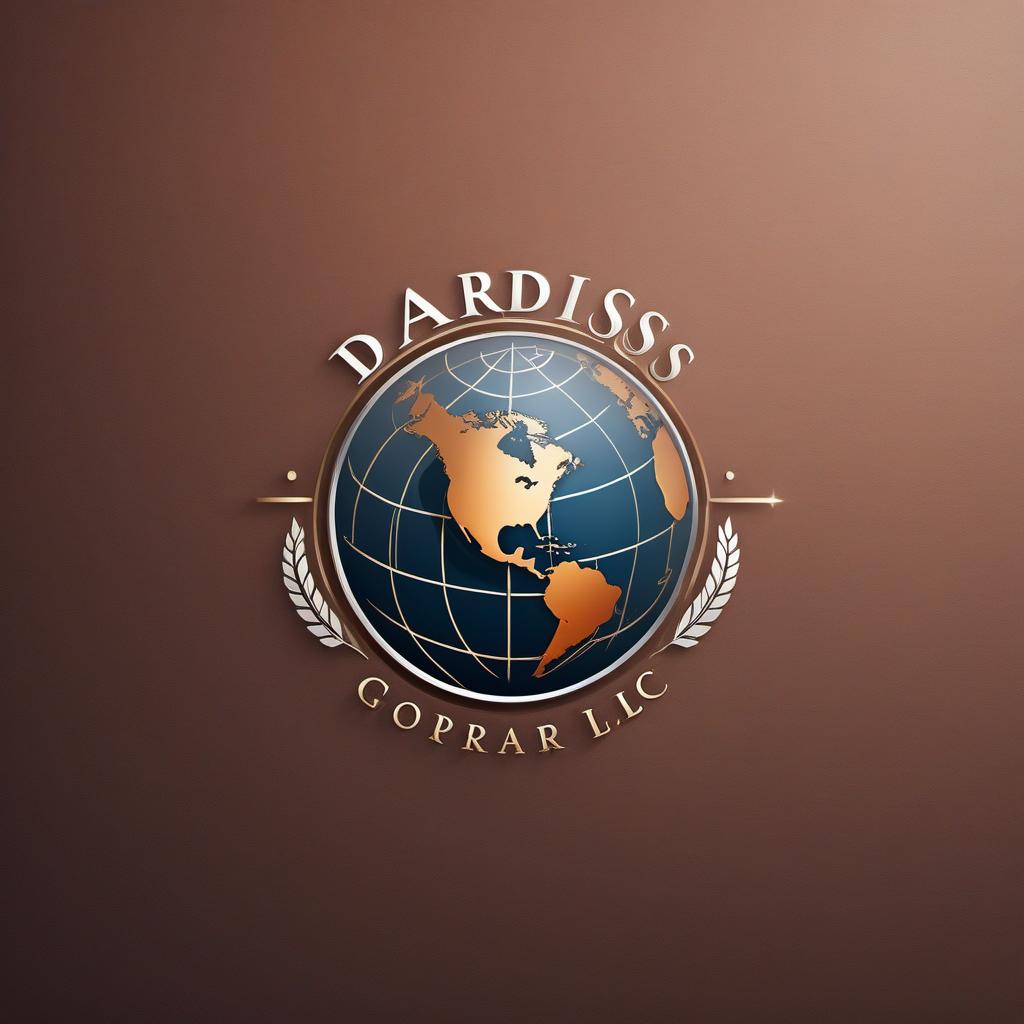  Create a modern and professional business logo for Darriusworldwide L.L.C. management firm. The logo should convey a sense of global reach, professionalism, and trustworthiness. Use a sleek and sophisticated color palette, incorporating elements like a globe or world map, and subtle references to management and corporate growth. hyperrealistic, full body, detailed clothing, highly detailed, cinematic lighting, stunningly beautiful, intricate, sharp focus, f/1. 8, 85mm, (centered image composition), (professionally color graded), ((bright soft diffused light)), volumetric fog, trending on instagram, trending on tumblr, HDR 4K, 8K