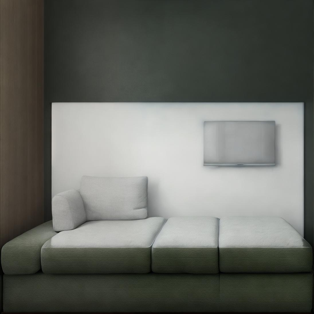  ((tv)), modern, modernity, a living room with a gray couch and pillows, main colour black