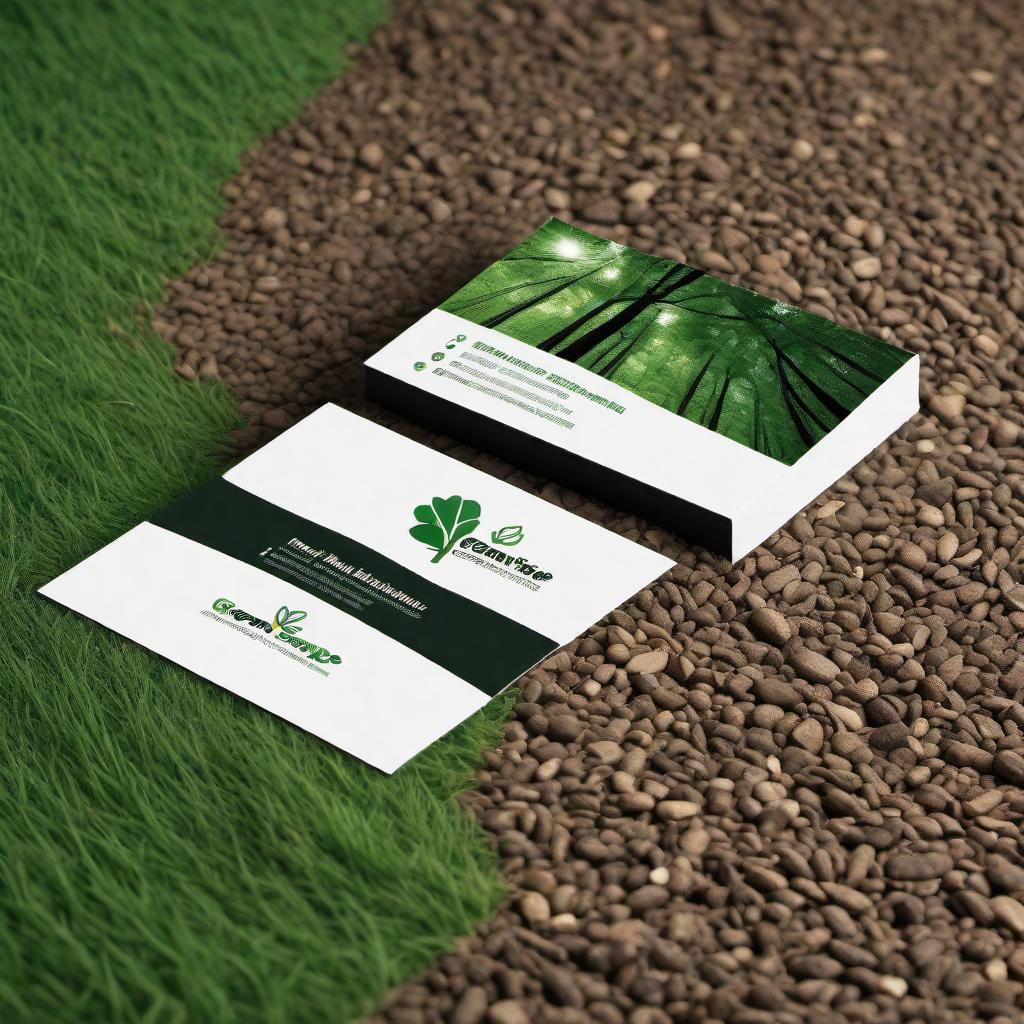  Create a business card design for a tree removal and gravel spreading service. The design should include elements related to trees, such as a silhouette of a tree or leaves, and gravel textures. Use a color palette that reflects nature, like shades of green and brown. The overall look should convey professionalism and outdoor services. Include the business name 'Greenscape Services' and contact information 'Phone: 123-456-7890 | Email: info@greenscapeservices.com'. Be creative in incorporating these elements into a visually appealing business card layout. hyperrealistic, full body, detailed clothing, highly detailed, cinematic lighting, stunningly beautiful, intricate, sharp focus, f/1. 8, 85mm, (centered image composition), (professionally color graded), ((bright soft diffused light)), volumetric fog, trending on instagram, trending on tumblr, HDR 4K, 8K