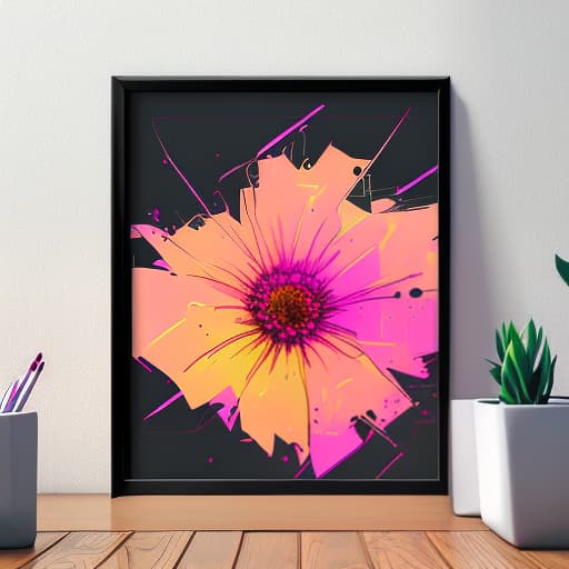 nvinkpunk whimsical Dalia flower vibrant