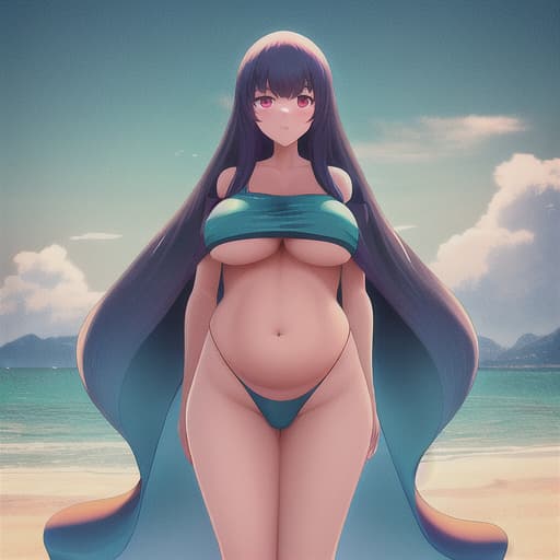  mujer embarazada en la playa con la barriga gigante hyperrealistic, full body, detailed clothing, highly detailed, cinematic lighting, stunningly beautiful, intricate, sharp focus, f/1. 8, 85mm, (centered image composition), (professionally color graded), ((bright soft diffused light)), volumetric fog, trending on instagram, trending on tumblr, HDR 4K, 8K