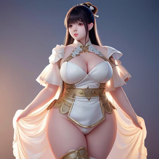  FAT anime girls hyperrealistic, full body, detailed clothing, highly detailed, cinematic lighting, stunningly beautiful, intricate, sharp focus, f/1. 8, 85mm, (centered image composition), (professionally color graded), ((bright soft diffused light)), volumetric fog, trending on instagram, trending on tumblr, HDR 4K, 8K