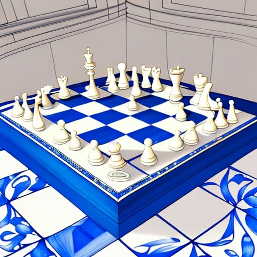  square classic chessboard with a classic arrangement of numbers and letters to indicate squares. combination of blue and white. beautifully decorated with stones in royal style. There are no pieces on the board. the board is empty.