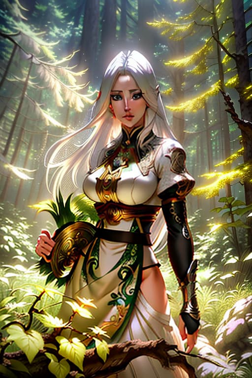  anime, white haired, medium hair length, in a forest, ultra realistic, concept art, intricate details, highly detailed, photorealistic, octane render, 8k, unreal engine, sharp focus, volumetric lighting unreal engine. art by artgerm and alphonse mucha hyperrealistic, full body, detailed clothing, highly detailed, cinematic lighting, stunningly beautiful, intricate, sharp focus, f/1. 8, 85mm, (centered image composition), (professionally color graded), ((bright soft diffused light)), volumetric fog, trending on instagram, trending on tumblr, HDR 4K, 8K