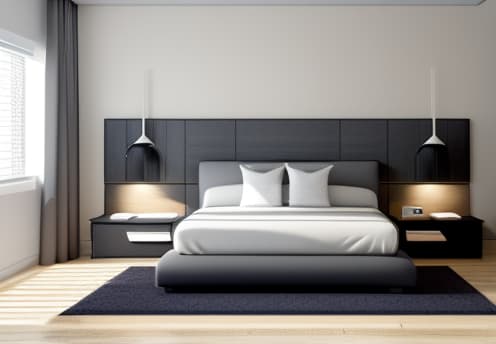  modern bedroom, higly detailed