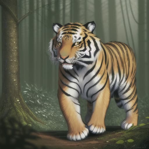  Wildlife photography of a fierce tiger in the forest