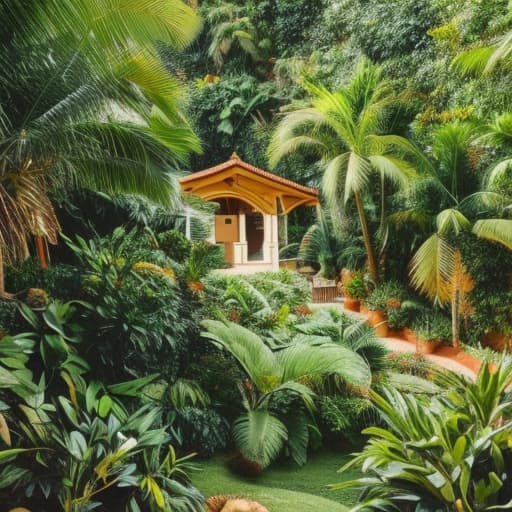 analog style Tropical Paradise hyperrealistic, full body, detailed clothing, highly detailed, cinematic lighting, stunningly beautiful, intricate, sharp focus, f/1. 8, 85mm, (centered image composition), (professionally color graded), ((bright soft diffused light)), volumetric fog, trending on instagram, trending on tumblr, HDR 4K, 8K