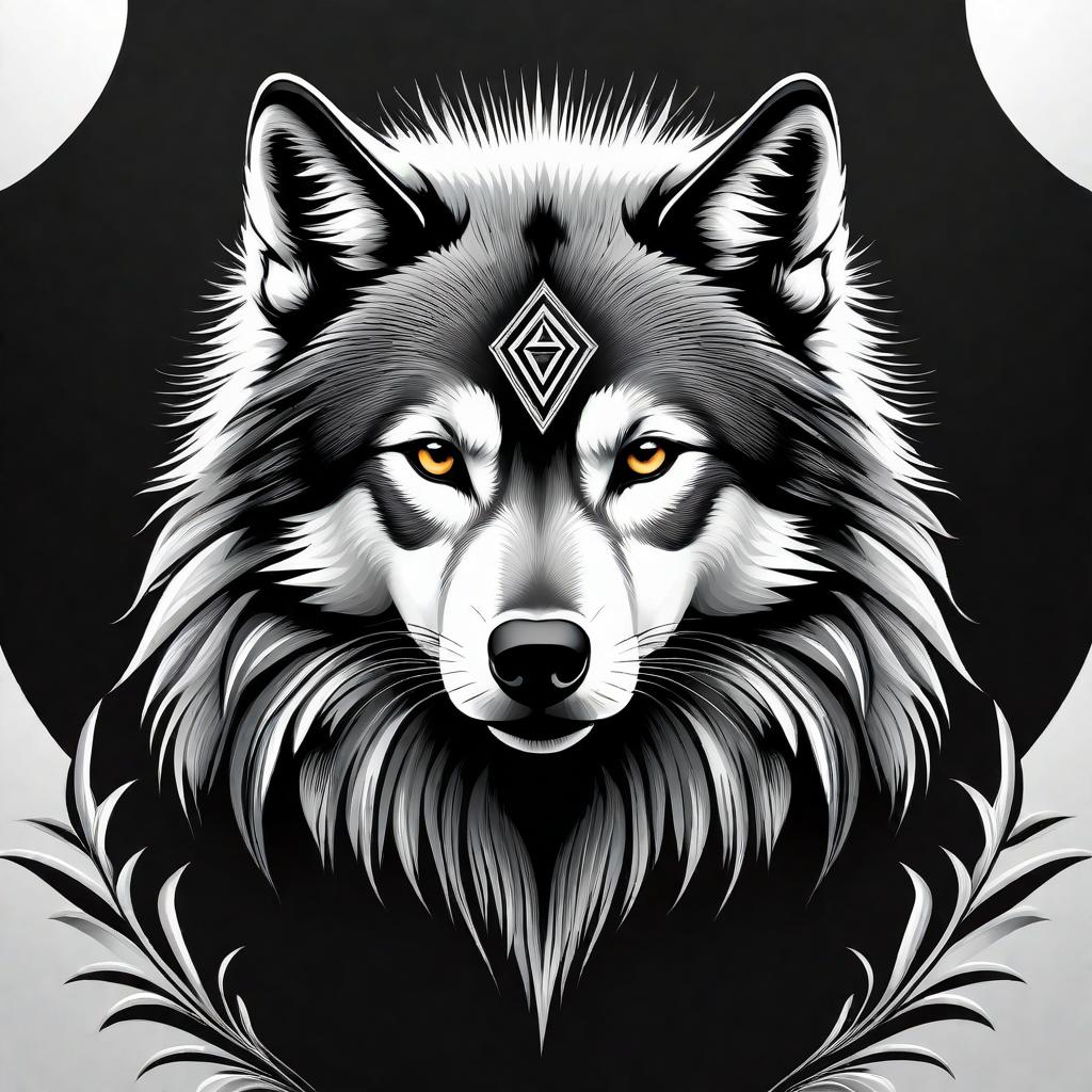  A captivating black and white line art illustration features a wolf in a fierce profile, with one piercing eye gazing intensely from the darkness. The wolf's mane seamlessly blends into the solid black background, creating a sense of mystery and enigma. In contrast, the other half of the design boldly displays striking text in a modern font, proclaiming "DON'T MISTAKE SILENCE FOR WEAKNESS." This bold and elegant t shirt design print conveys a powerful message of inner strength, resilience, and the idea that true power can be found in quiet determination.