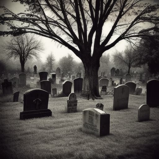  A rustic old timey creepy graveyard.