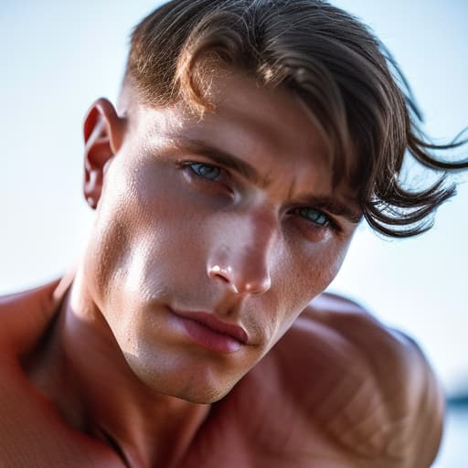 portrait+ style Russian queer IFBB brunette hunk grandson dude face