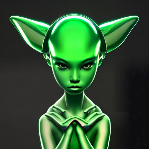  Jennie Kim beautiful green alien 16k, cinematic, hyperrealistic, photorealistic Beautiful , full body, , poses