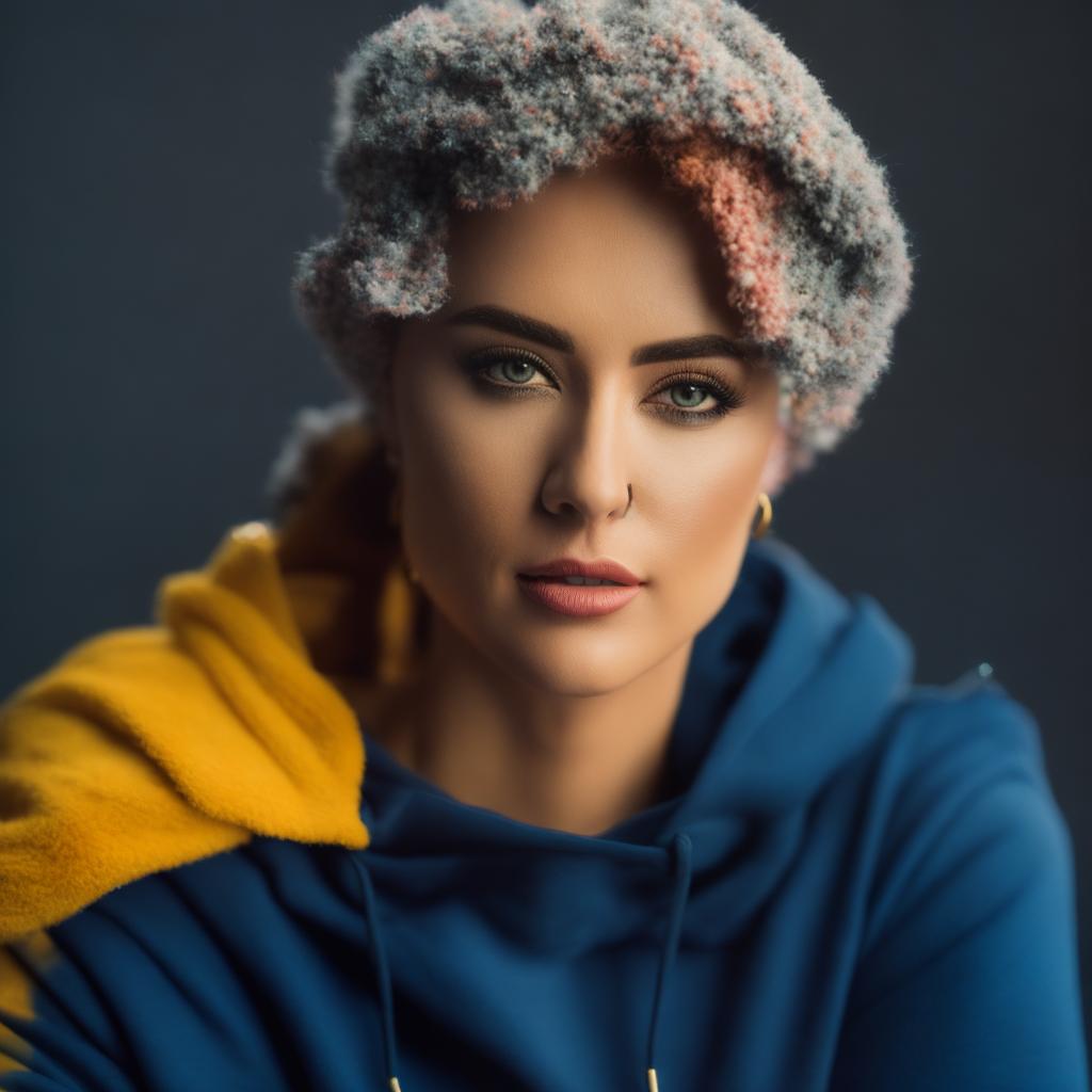  Hoodie with Ley, hyperrealistic, full body, detailed clothing, highly detailed, cinematic lighting, stunningly beautiful, intricate, sharp focus, f/1. 8, 85mm, (centered image composition), (professionally color graded), ((bright soft diffused light)), volumetric fog, trending on instagram, trending on tumblr, HDR 4K, 8K