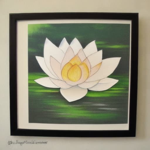  Image of 1 white lotus flower in heaven with serenity tone and holy spirituality mood create with pastel palette