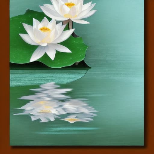  Image of 1 white lotus flower in heaven with serenity tone and holy spirituality mood create overall image in very lovely pastel palette