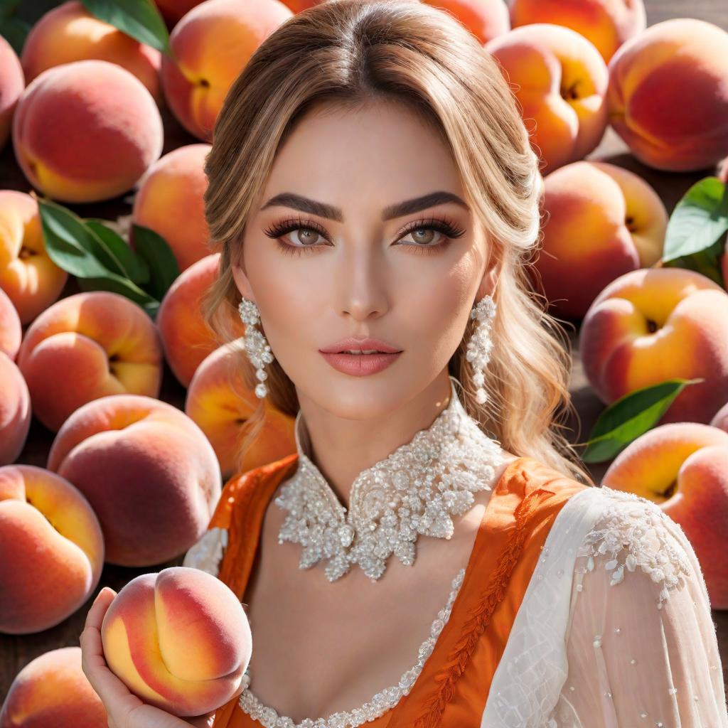  A recreation of the provided 'Peach Live' image. Maintain the given layout and design. Add the YouTube symbol below the text 'Peach Live'. Under 'Peach Live', add the text 'streaming everyday from 11am-7pm Eastern Time'. Ensure the colors and style match the original design. hyperrealistic, full body, detailed clothing, highly detailed, cinematic lighting, stunningly beautiful, intricate, sharp focus, f/1. 8, 85mm, (centered image composition), (professionally color graded), ((bright soft diffused light)), volumetric fog, trending on instagram, trending on tumblr, HDR 4K, 8K