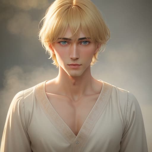  blonde boy with green brown eyes with golden ratio and facial harmony that the boy looks delicate hyperrealistic, full body, detailed clothing, highly detailed, cinematic lighting, stunningly beautiful, intricate, sharp focus, f/1. 8, 85mm, (centered image composition), (professionally color graded), ((bright soft diffused light)), volumetric fog, trending on instagram, trending on tumblr, HDR 4K, 8K