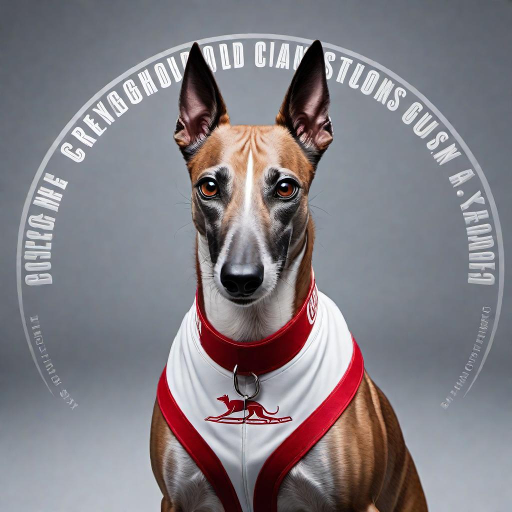  A modern logo for a business named 'Greyhound Customs' featuring a running greyhound symbol. The logo should use black and red colors. The text 'Greyhound Customs' should be included in a modern font, along with the slogan 'Speed Meets Custom Craftsmanship.' The design should be clean and energetic, conveying a sense of speed and attention to detail. hyperrealistic, full body, detailed clothing, highly detailed, cinematic lighting, stunningly beautiful, intricate, sharp focus, f/1. 8, 85mm, (centered image composition), (professionally color graded), ((bright soft diffused light)), volumetric fog, trending on instagram, trending on tumblr, HDR 4K, 8K